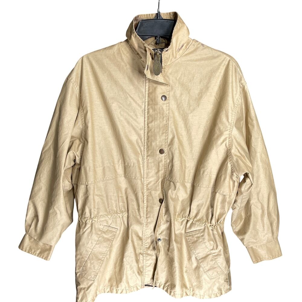 Australian Outback Collection Jacket Women S Tan Full Zip  Snap Button STAIN